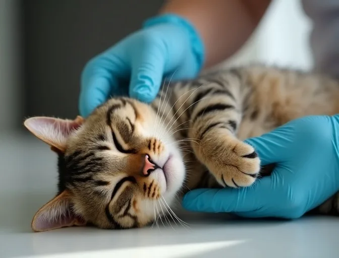 Specialist carefully handling a deceased cat with dignity in Toolangi